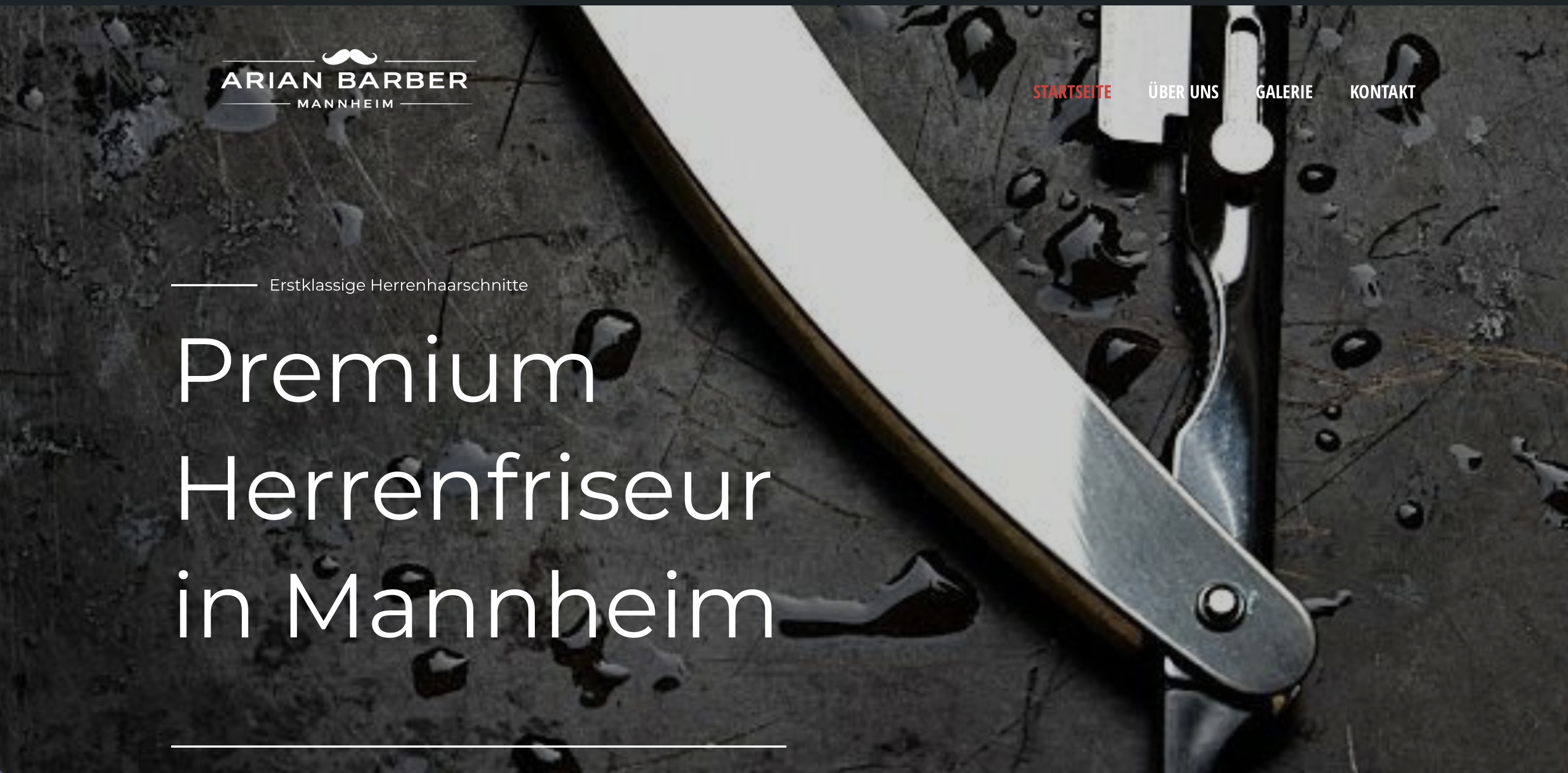 Barbershop Website — real website screenshot
