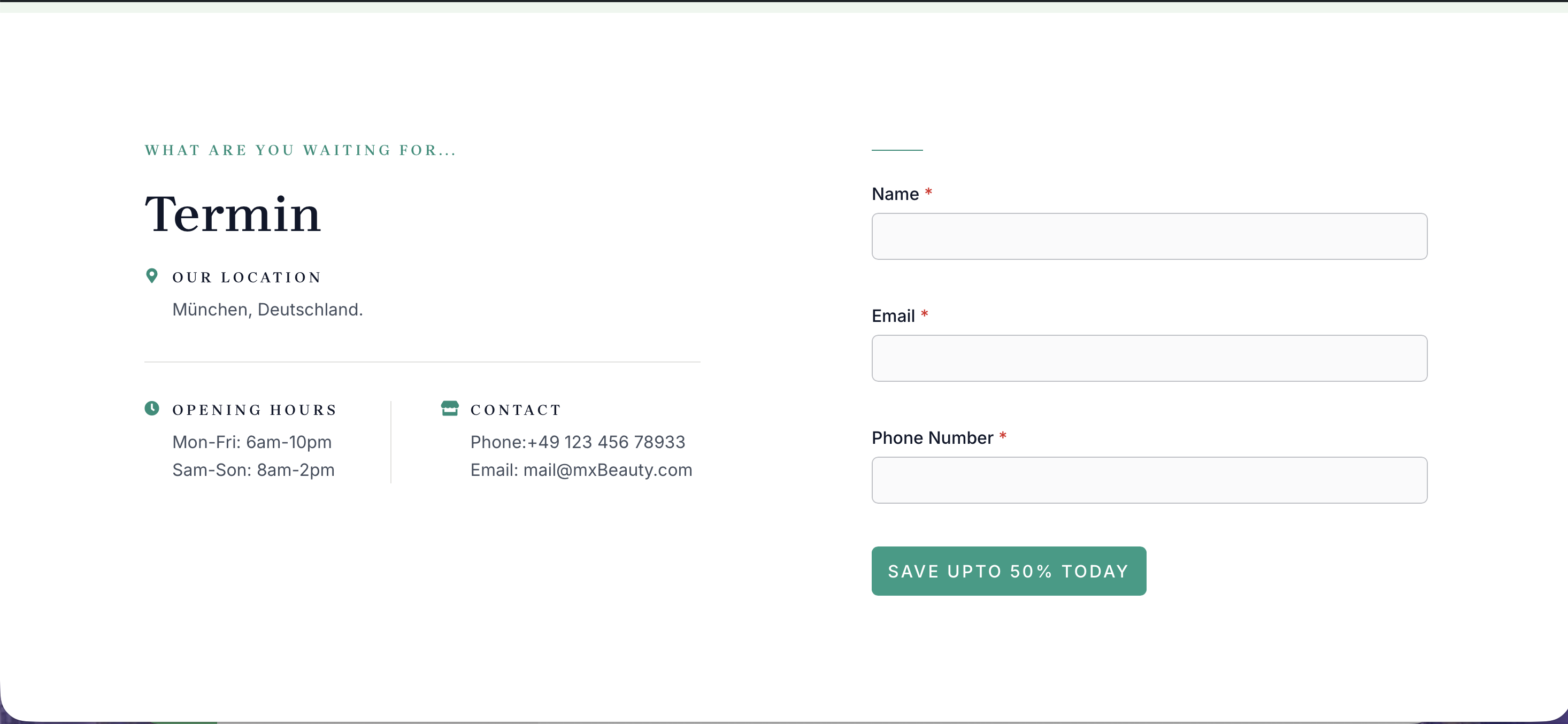 Beauty Website Concept website screenshot 3