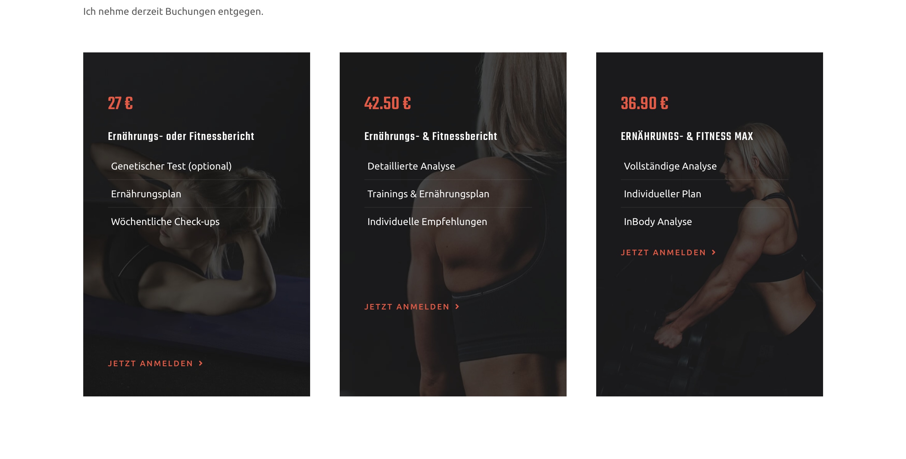 Fitness Studio Website website screenshot 2