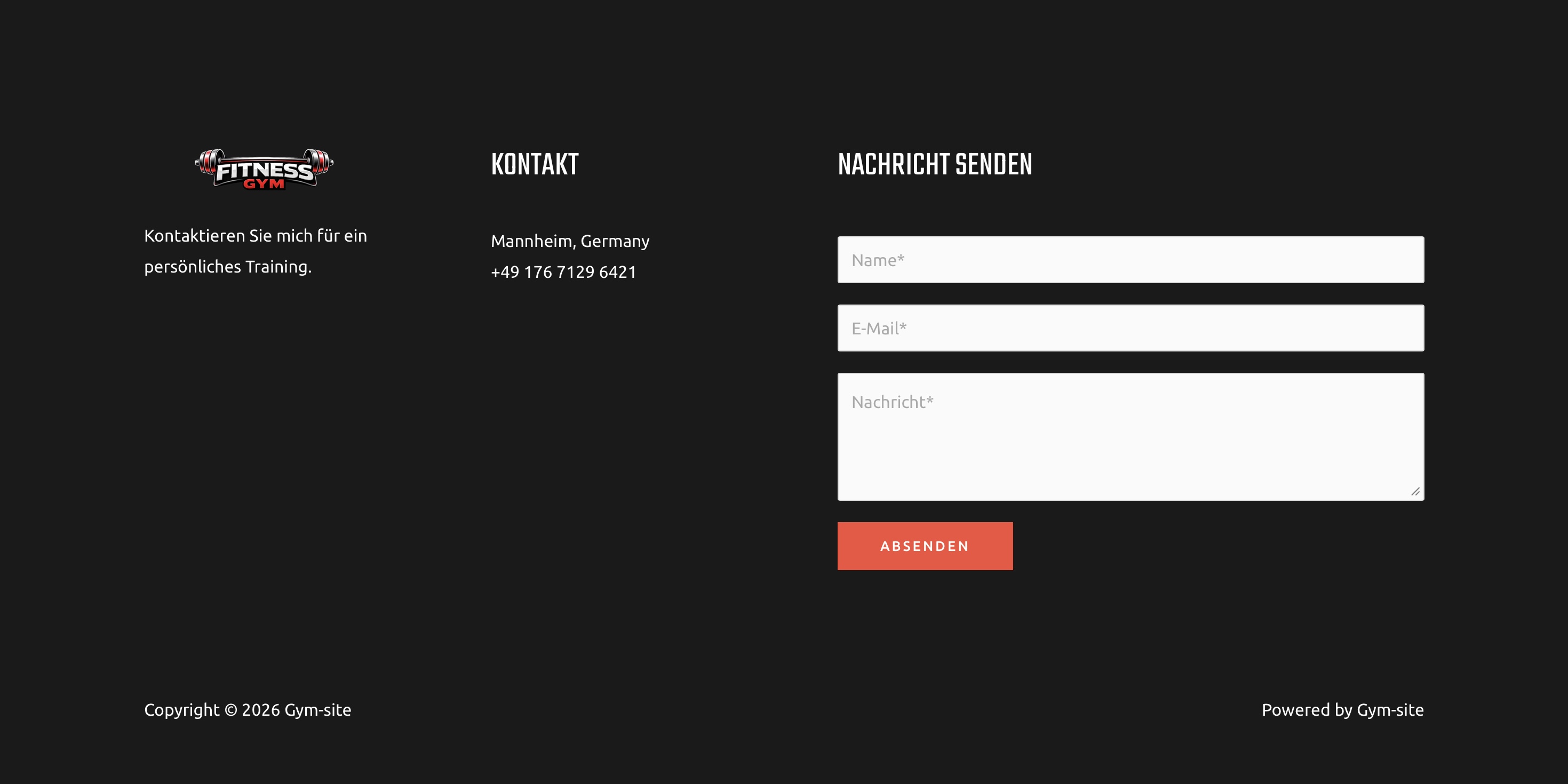 Fitness Studio Website website screenshot 3