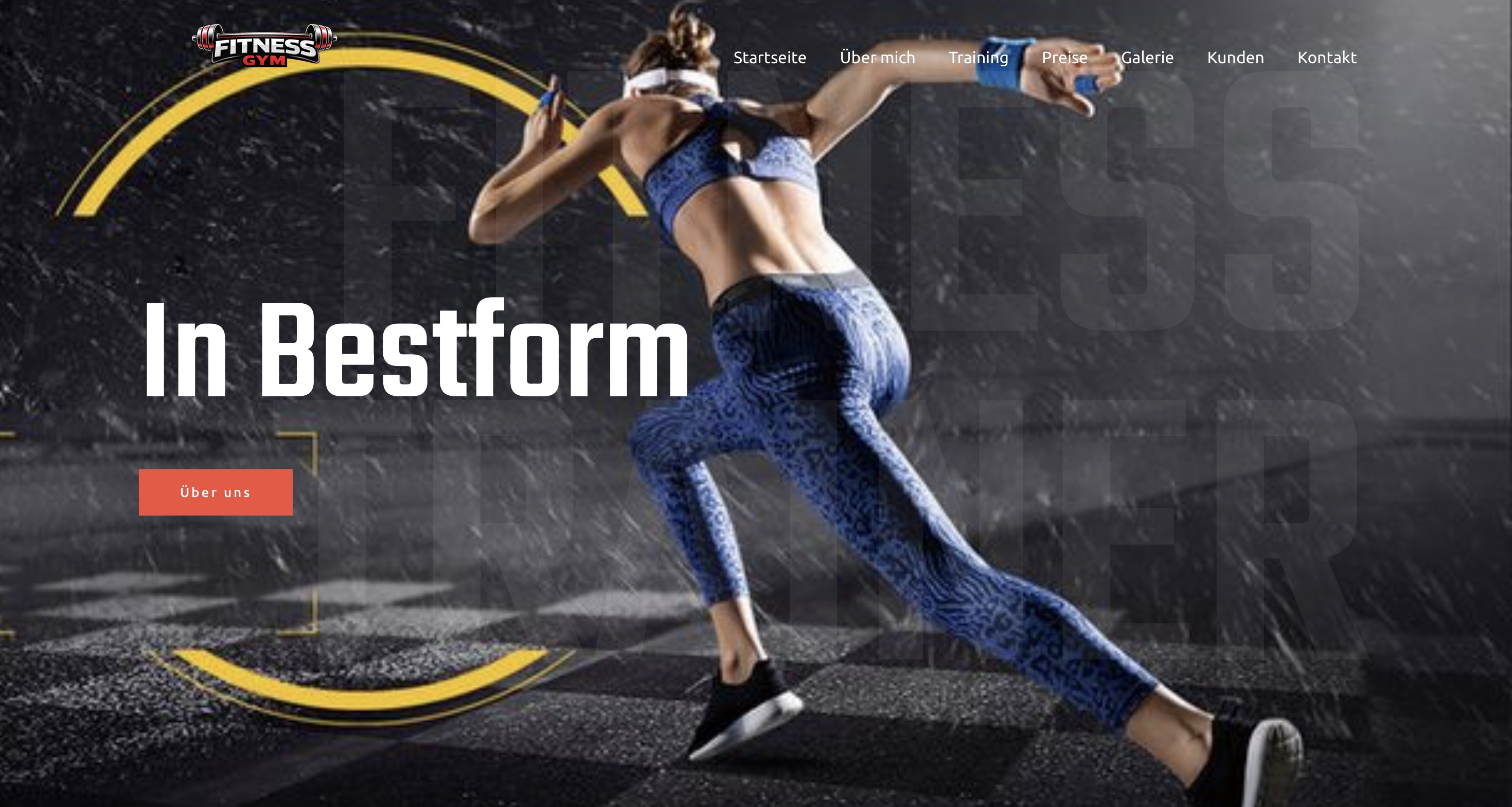Fitness Studio Website — real website screenshot