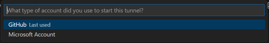 VSCode GitHub tunnel