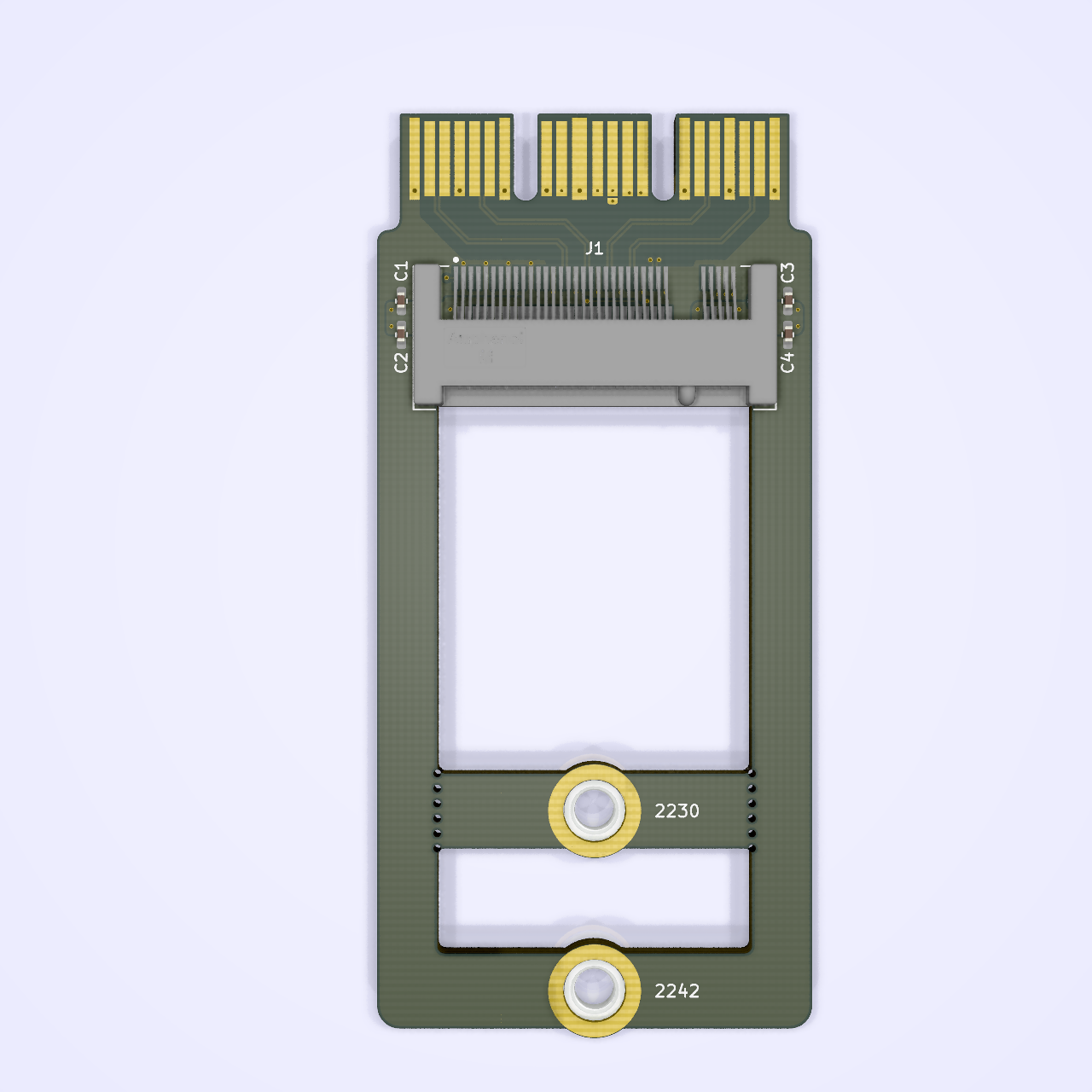 KiCad raytraced board render