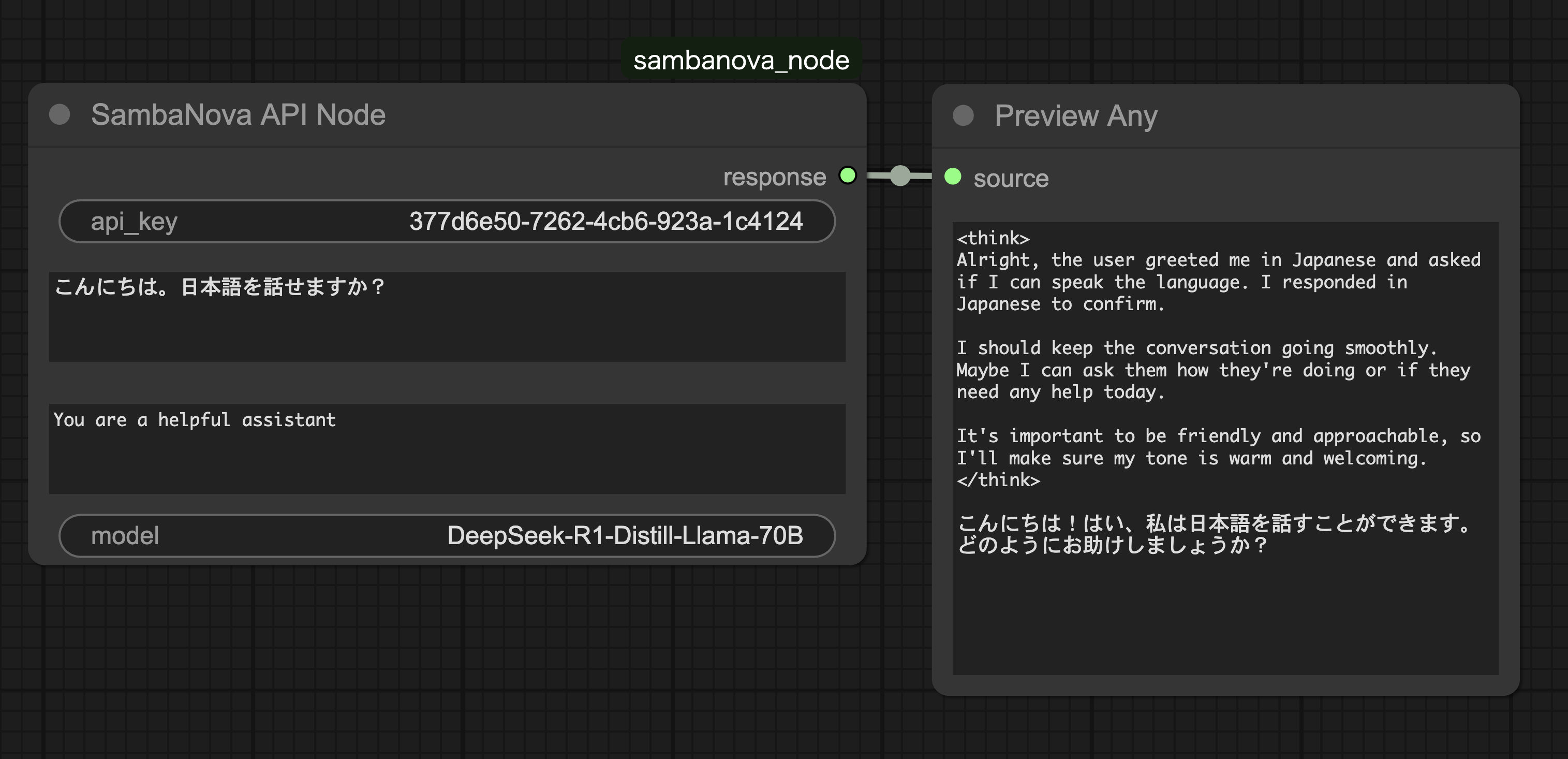 SambaNova Node Example