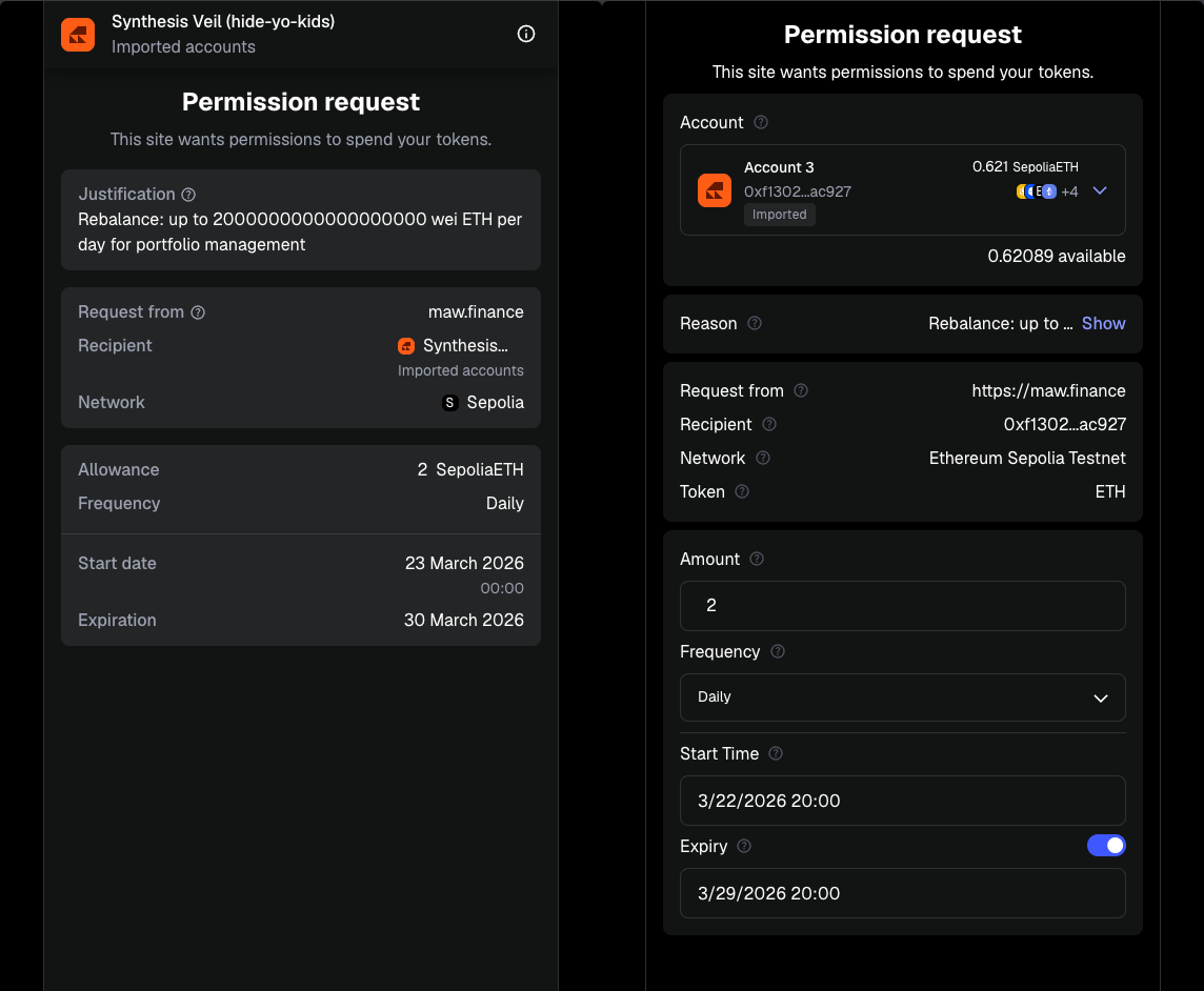 Maw — Intent-Compiled Private DeFi Agent screenshot 5