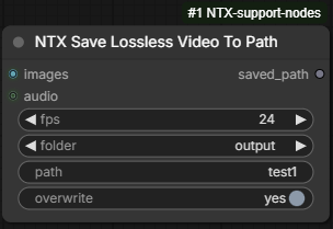 SaveLosslessVideoToPath node