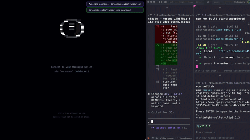 midnight-wallet-connector demo