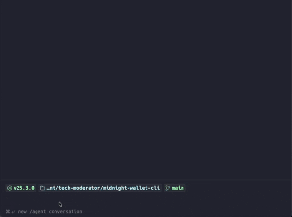 midnight-wallet-cli demo