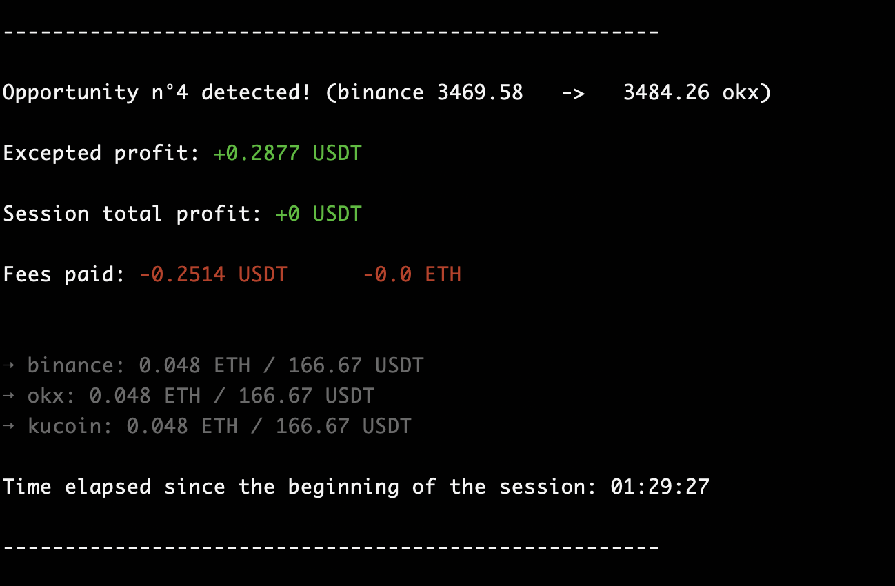 Barbotine arbitrage bot