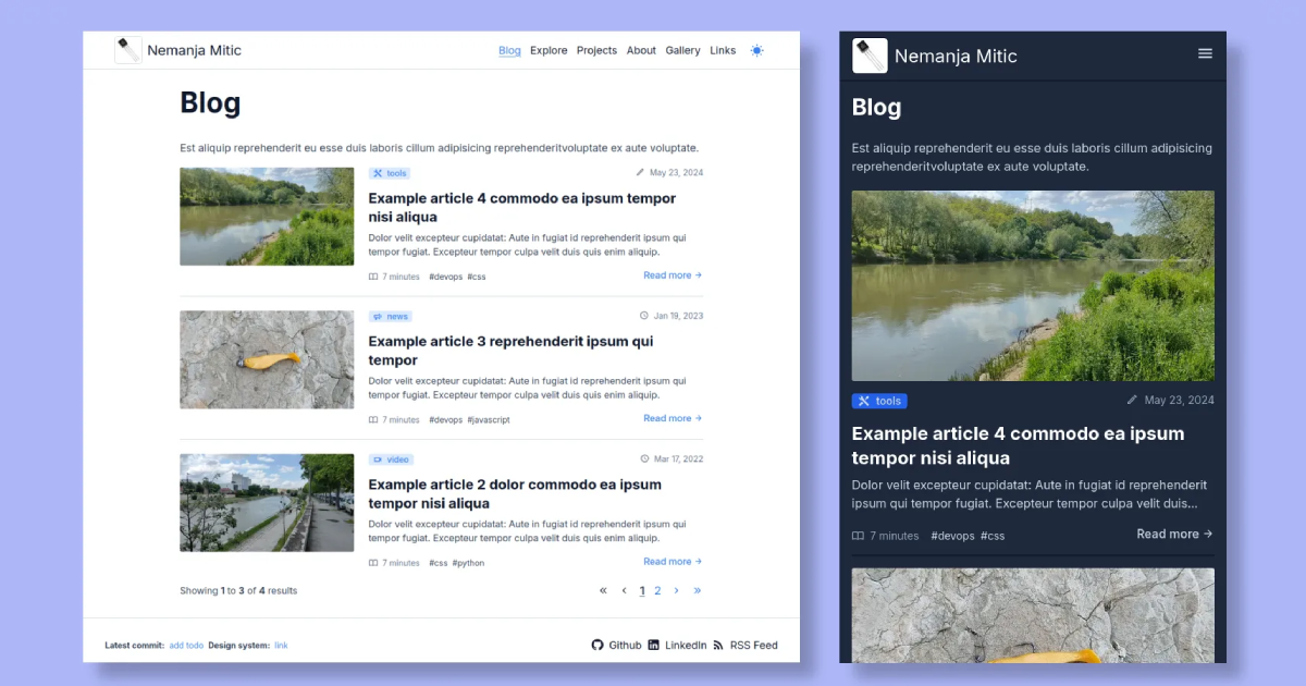 Frontend screenshot