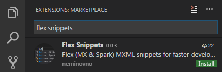 Install Flex Snippets