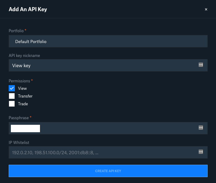 Create API Key