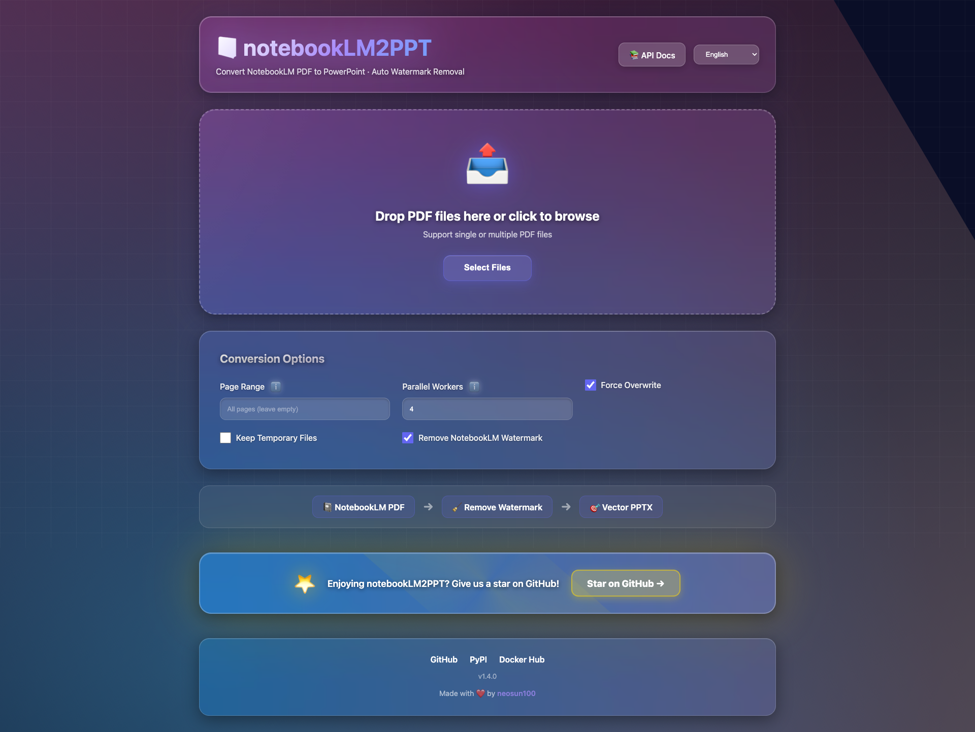 notebookLM2PPT Web UI