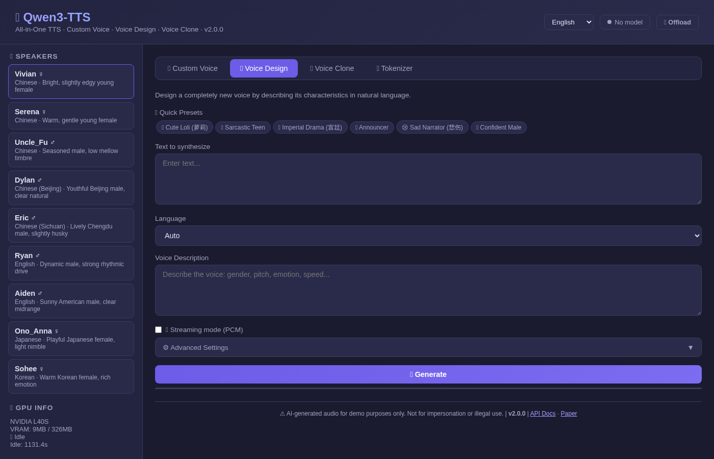 Voice Design