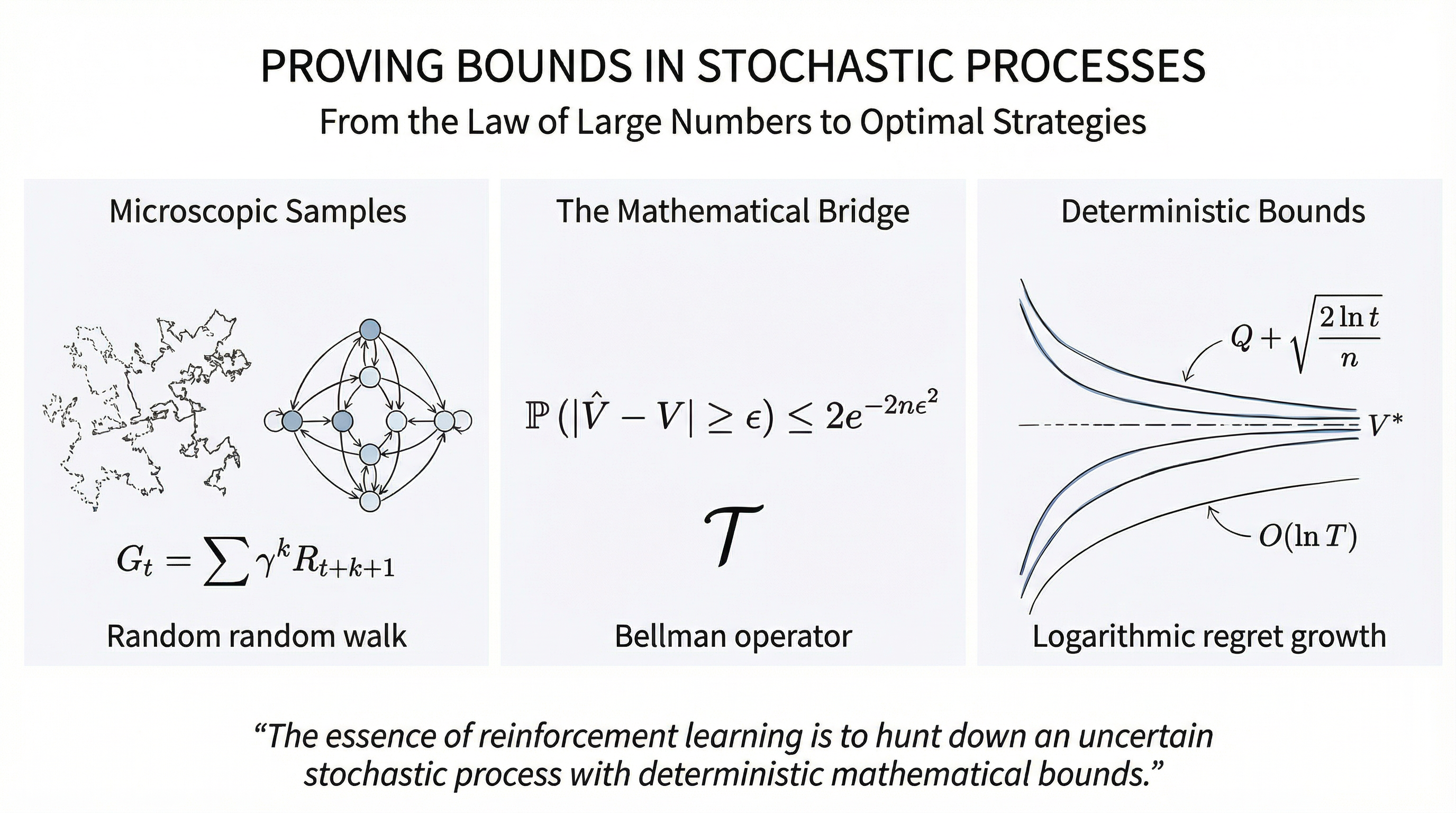 From the Law of Large Numbers to Optimal Strategies: Proving Upper and Lower Bounds in Stochastic Processes
