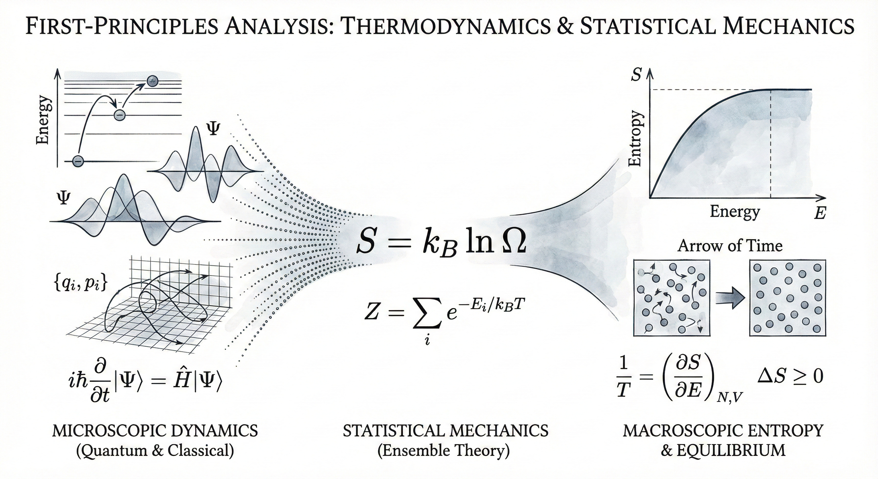 第一性原理分析热力学和统计力学