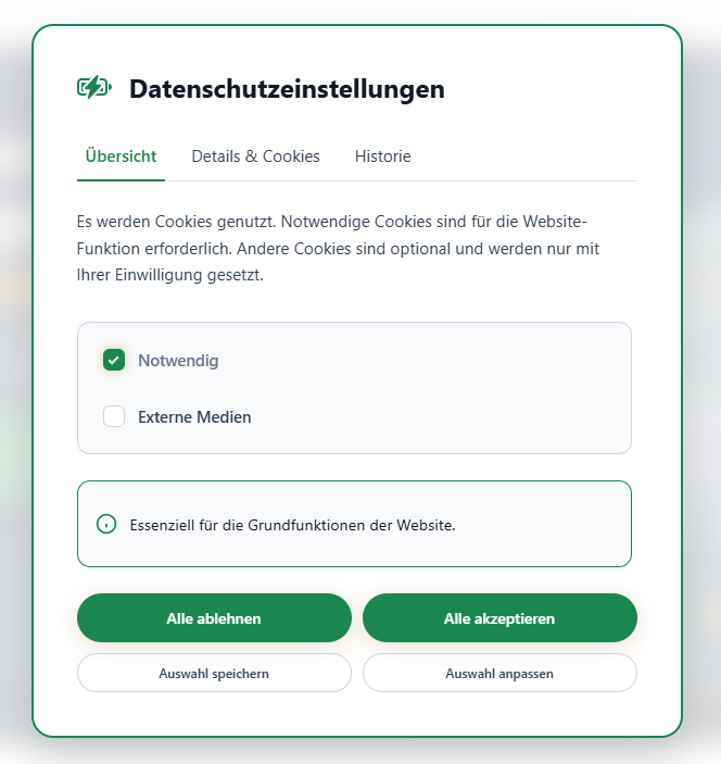 N24 Consent Manager Cookie-Banner
