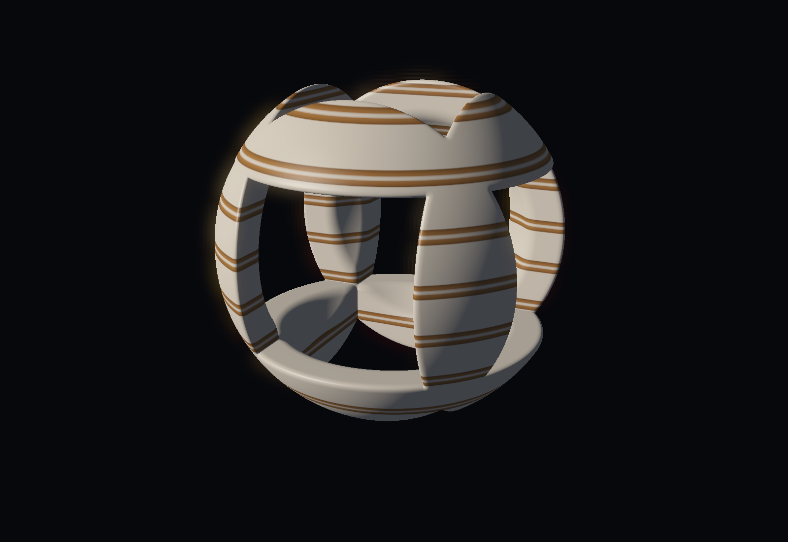NXSG raymarching example — volume pearl sculpture