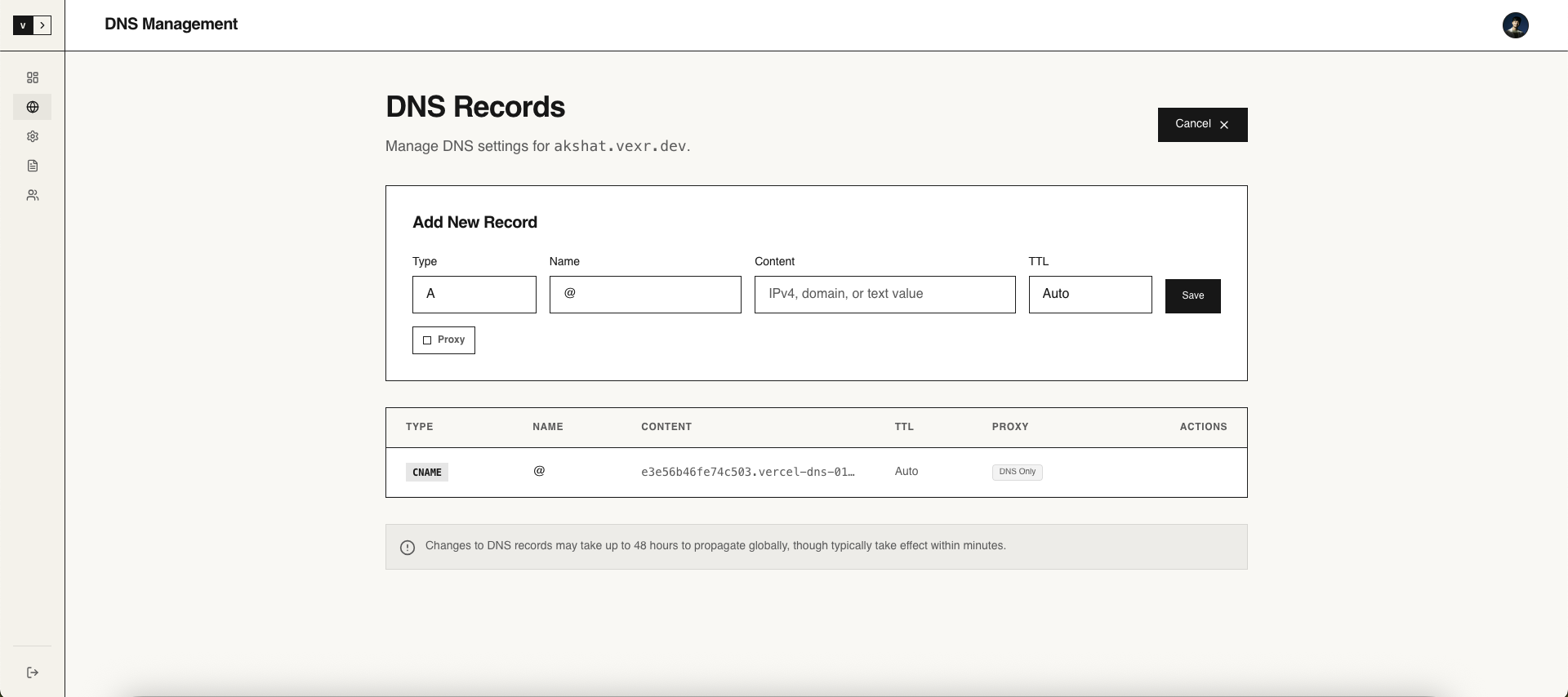 Step 3: DNS Management