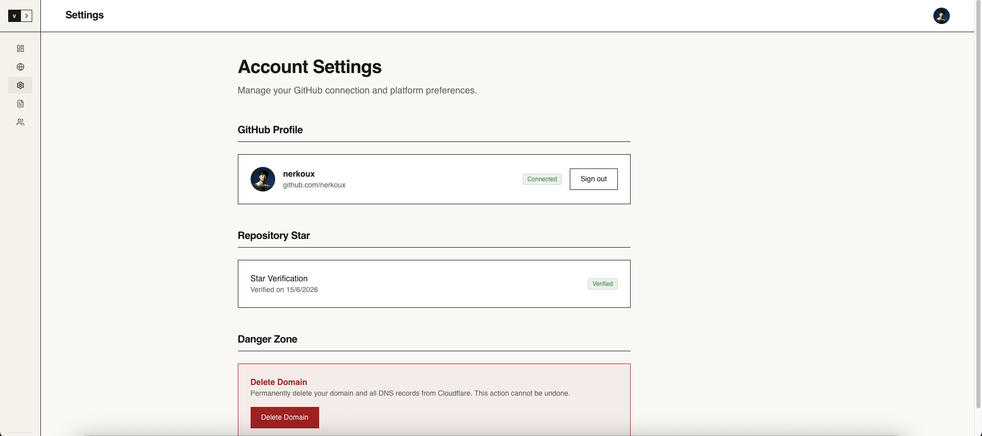 Step 4: Release Domain
