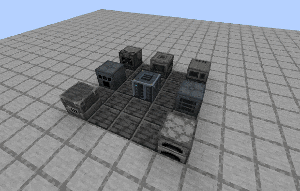 Eight machines, one block