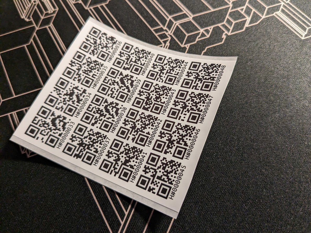 Image example of output from make-qr-matrix.sh