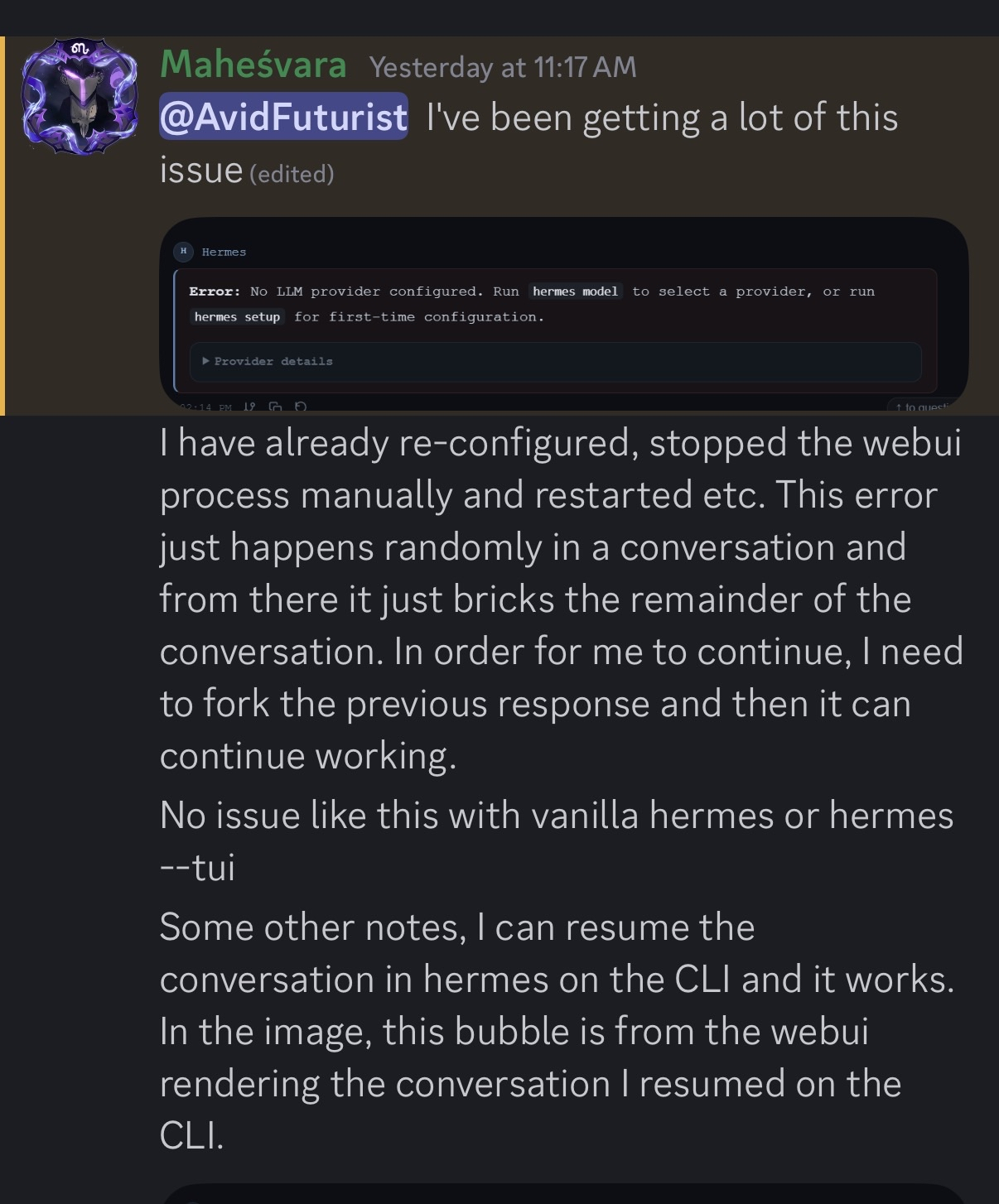 Error bubble in context