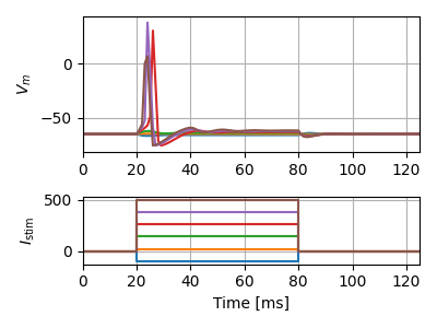 Step current response