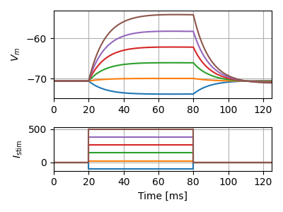 Step current response