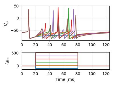 Step current response