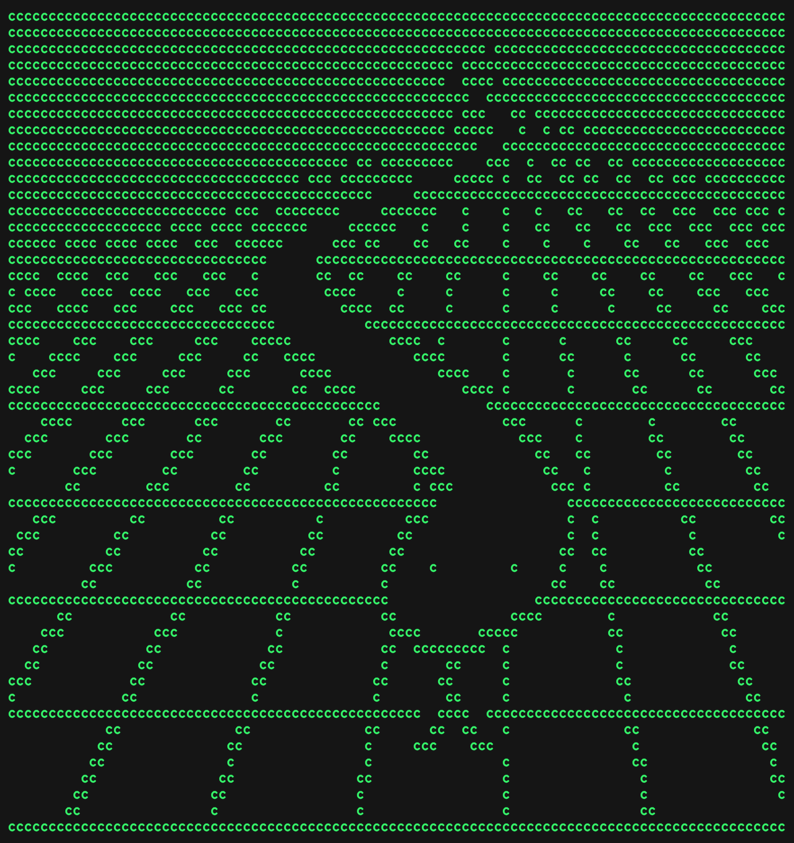 snake ascii art that also looks like a path