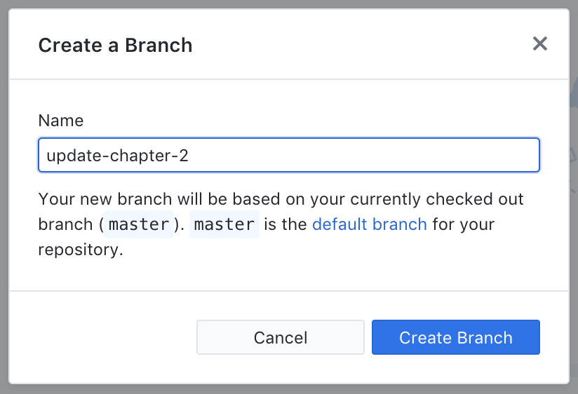 Create new branch