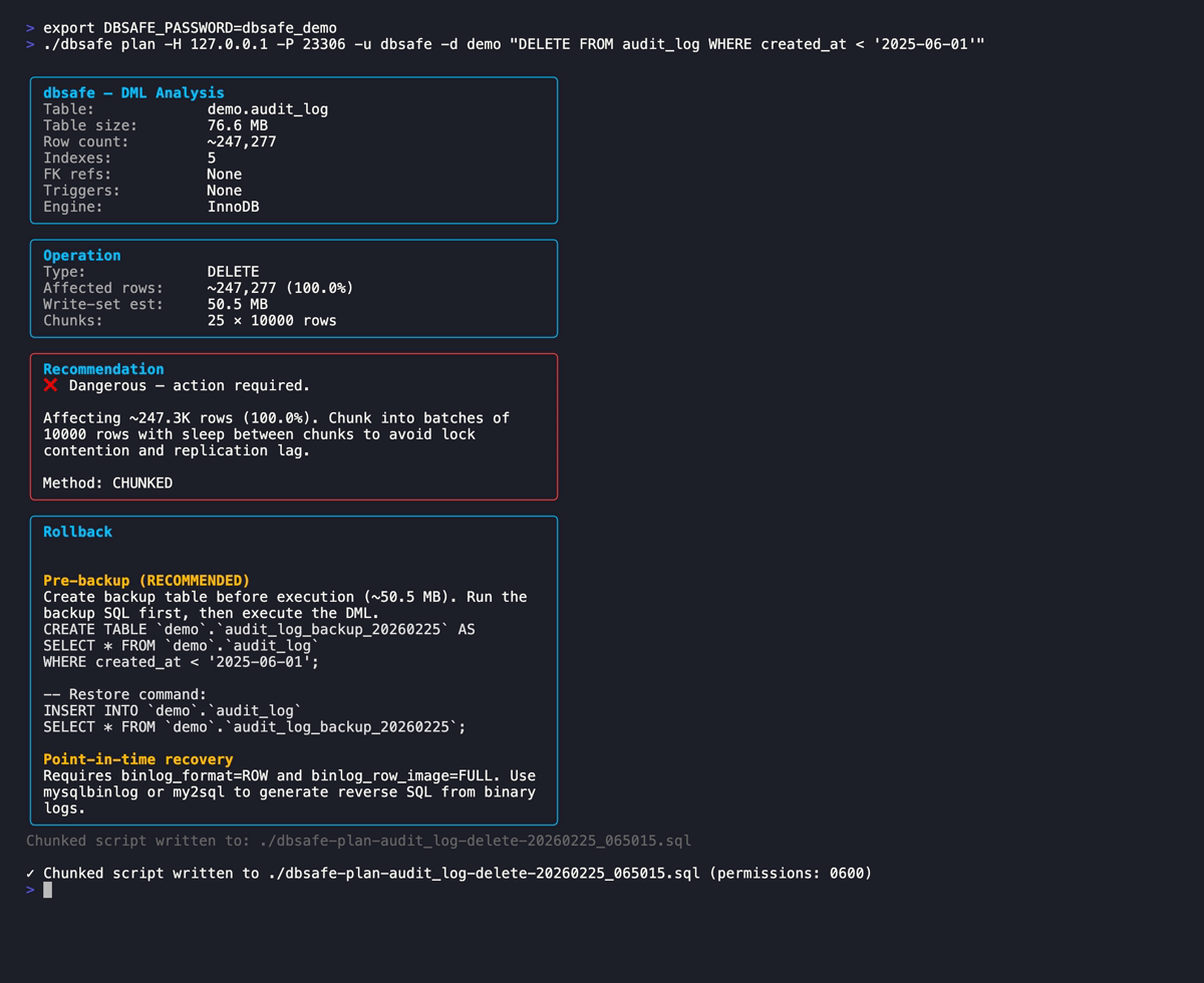 DML analysis: chunked DELETE script