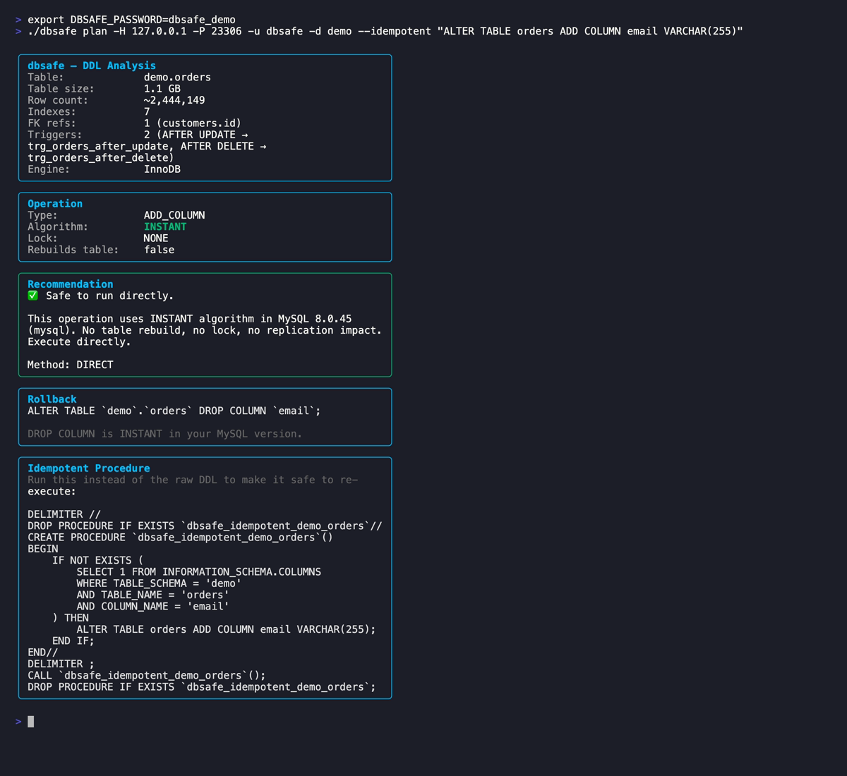 Idempotent SP wrapper