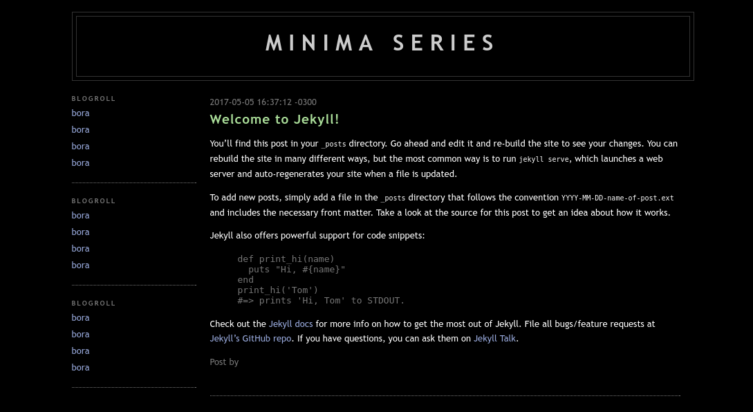 GitHub - Batoreh/jekyll-minima: A Jekyll Implementation For Blogspot ...
