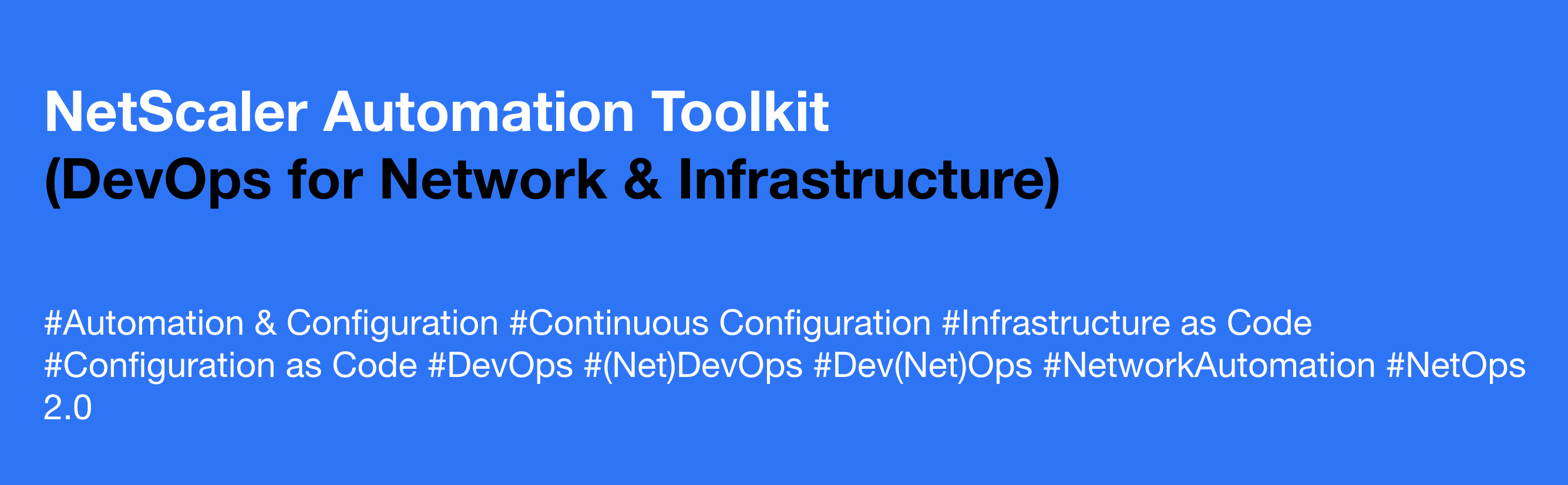 NetScaler Automation Toolkit Alt text