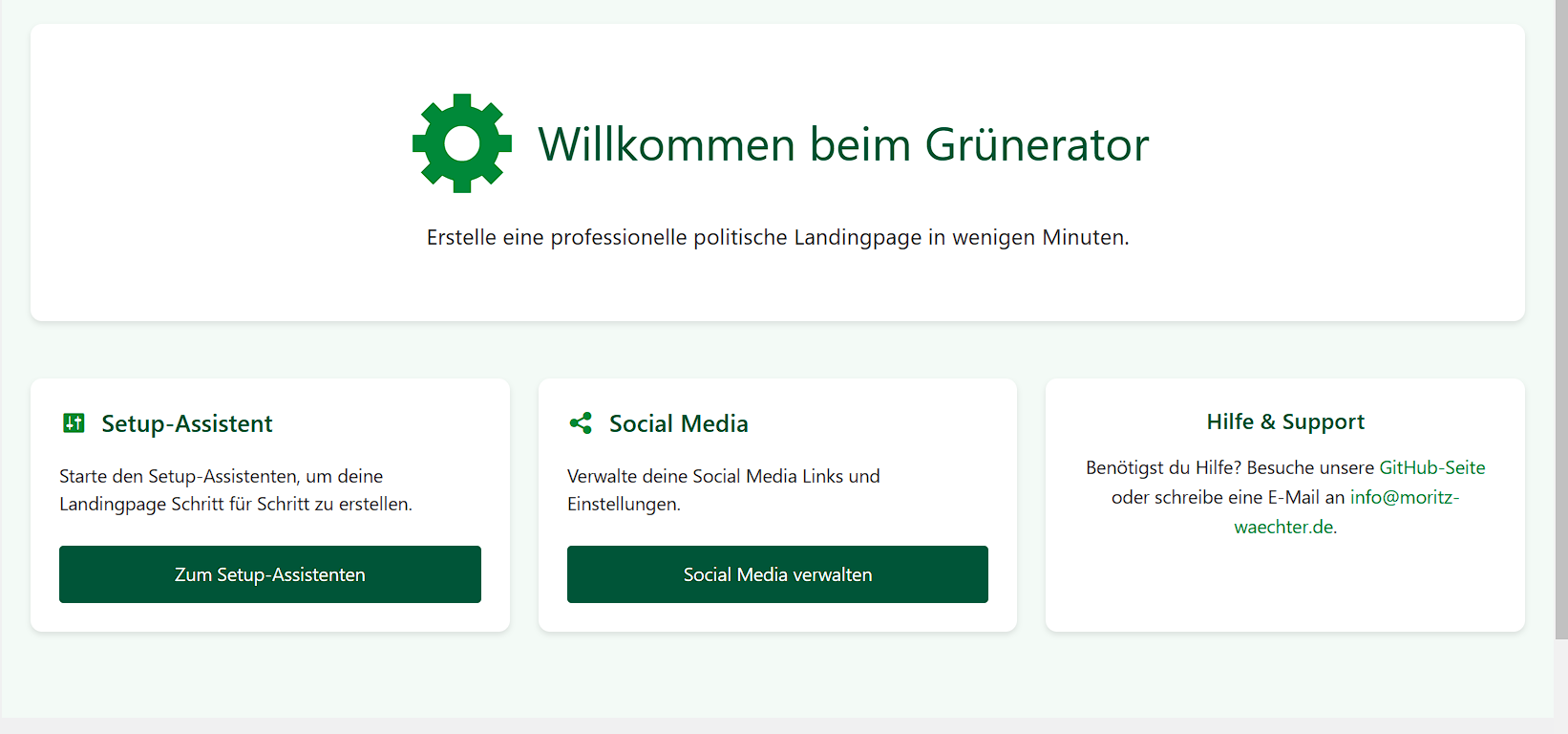 Setup Abschluss