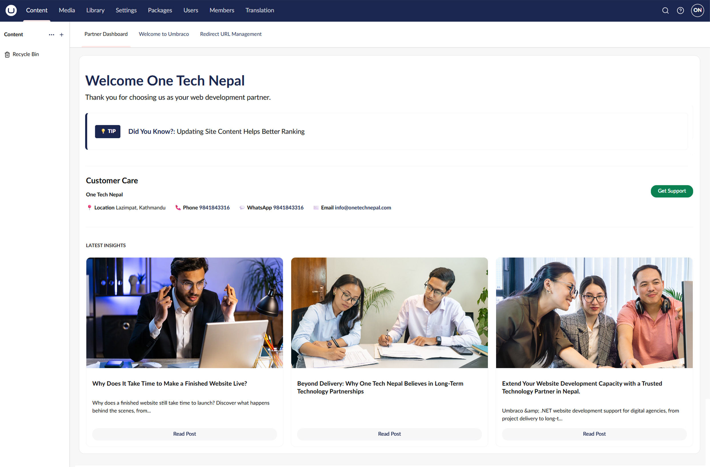 Partner Dashboard