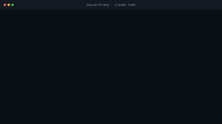 neurarch-mcp answering a model-structure question, every number from a tool call