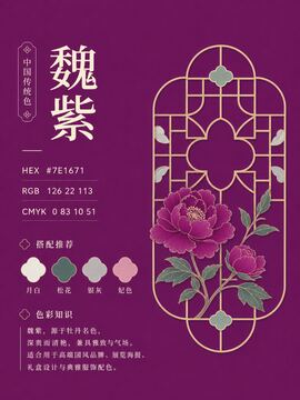 Chinese traditional color 321-魏紫