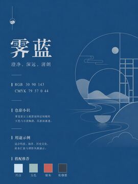 Chinese traditional color 695-霁蓝