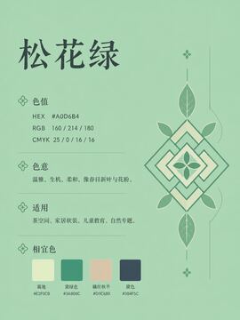 Chinese traditional color 705-松花绿