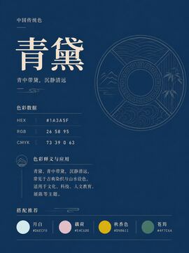 Chinese traditional color 741-青黛
