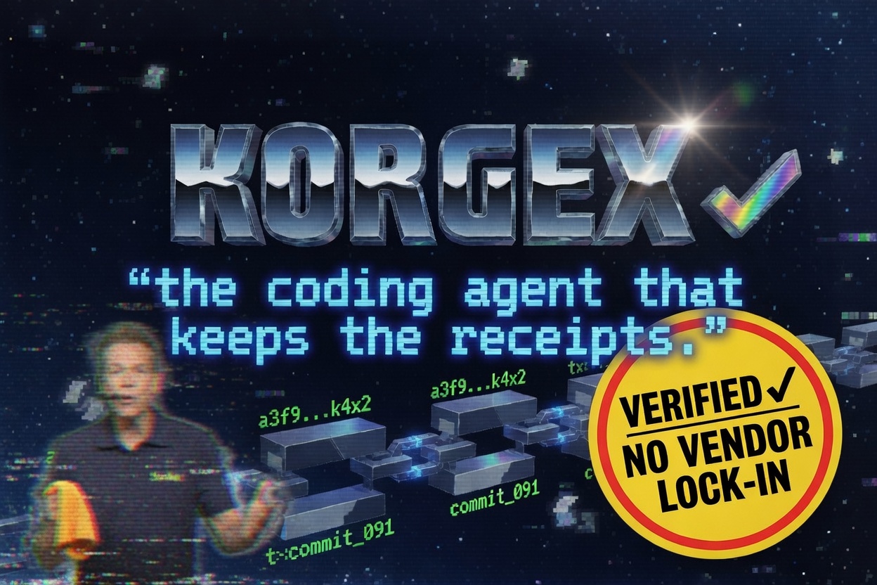 korgex — the verifiable coding agent