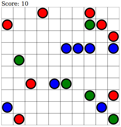 Screenshot of the Lines game