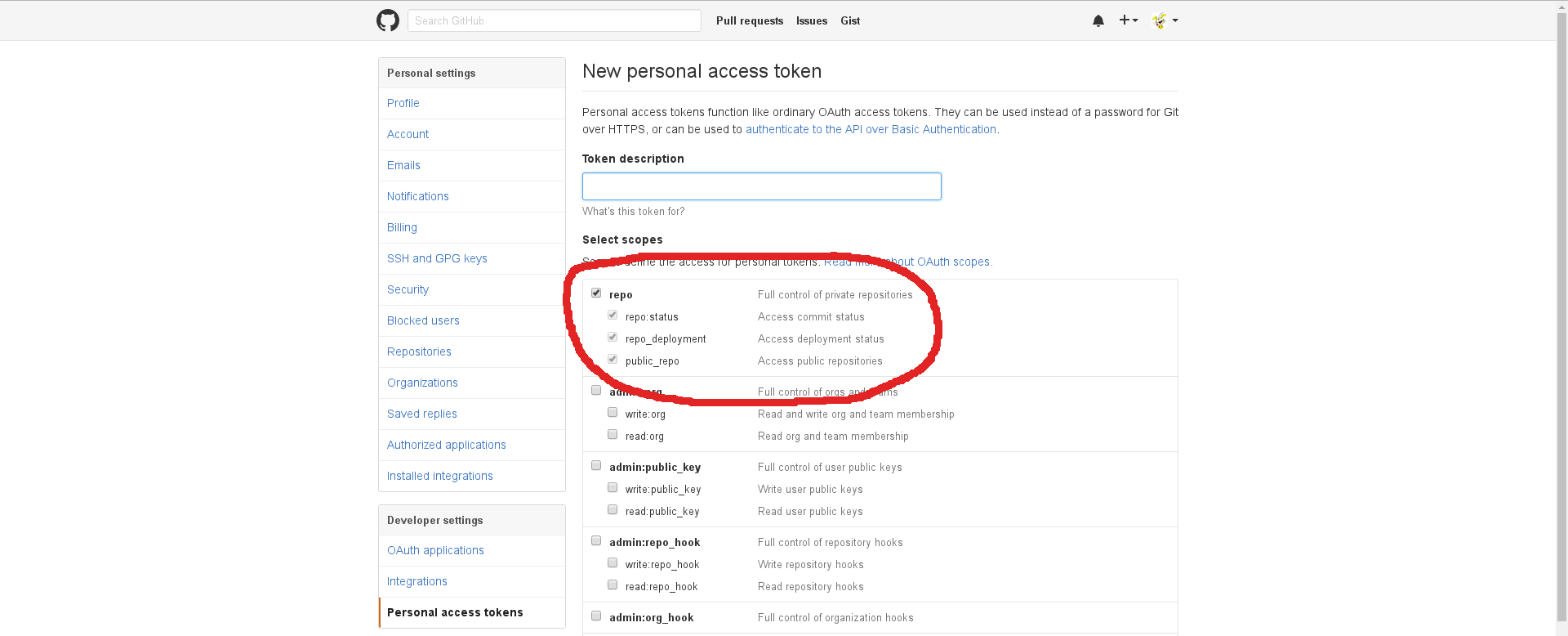 GitHub Personal Access Token