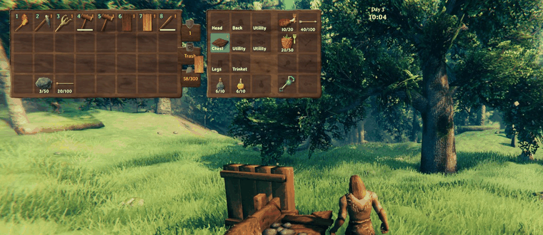 A Wood Tower Shield dropped on Trash gives back 10 wood and 6 leather scraps