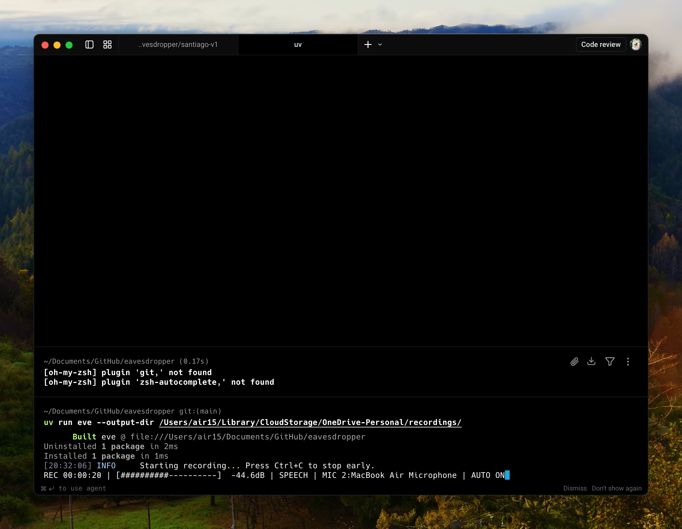 OneDrive Output Directory Example