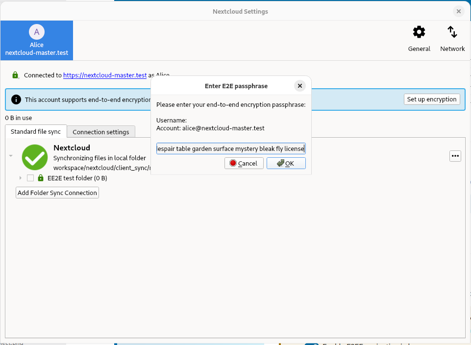 Setup a new desktop client