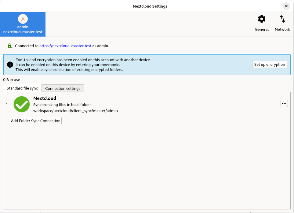 Setup E2EE on the desktop client